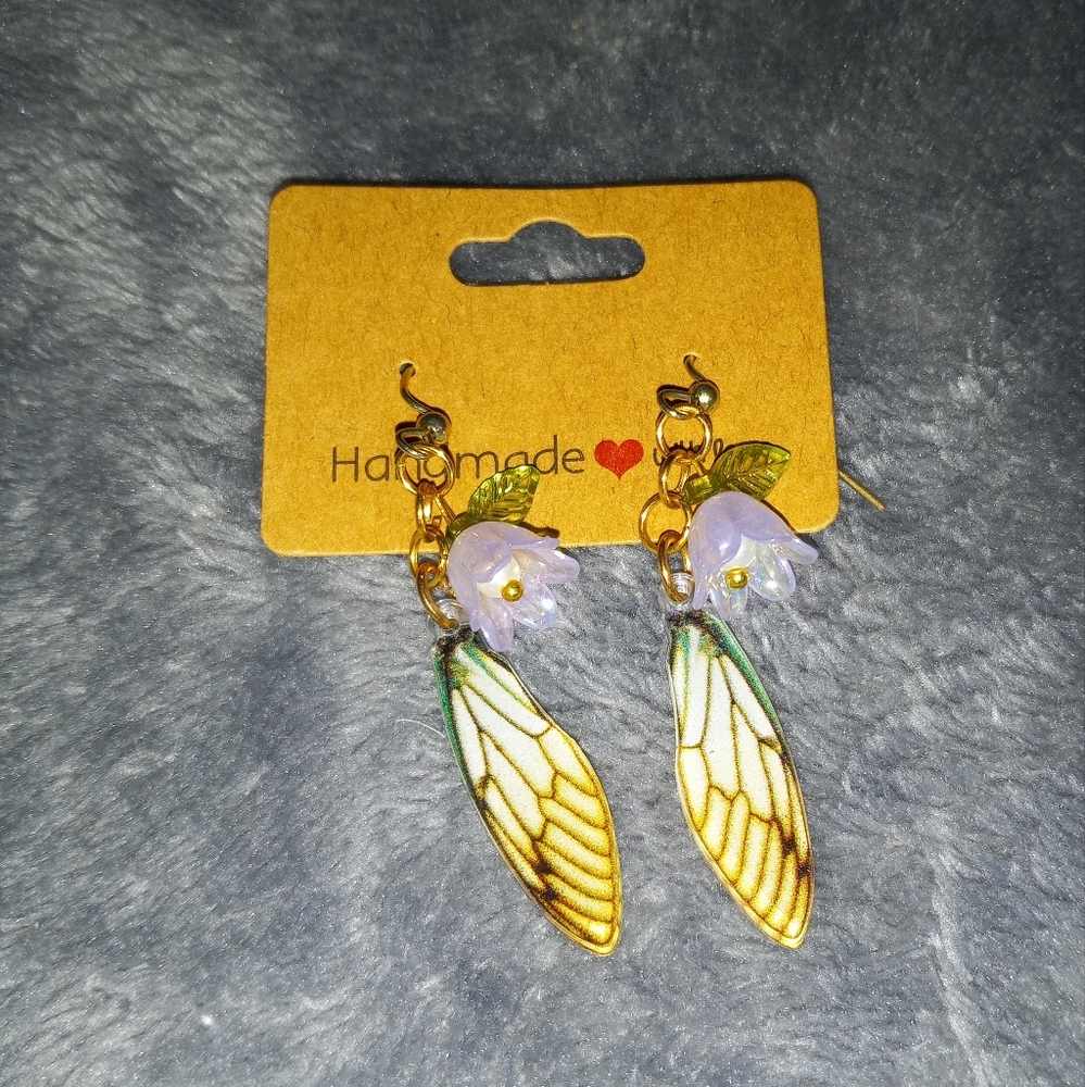 Dragonfly wings earrings